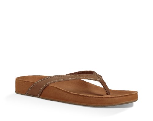 Sanuk She Loungey Leather - Sanuk Flip Flops Womens Brown - Philippines YGZVEU649